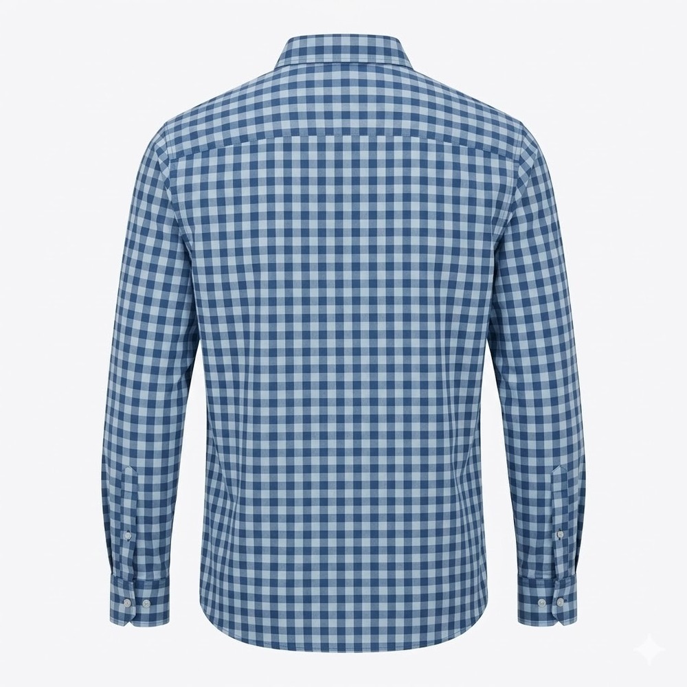 Alaskan‎ Hardgear Duluth Men's XL Slim Fit Blue Gingham Plaid Long Sleeve Shirt - Picture 9 of 11